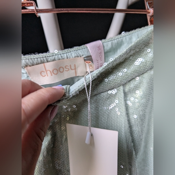 Sequin crop full leg dress pants - Picture 3 of 5